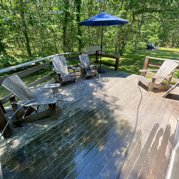 Before Deck Power Washing 08
