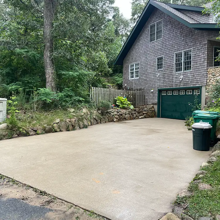 Home Driveway After PowerWashing Service