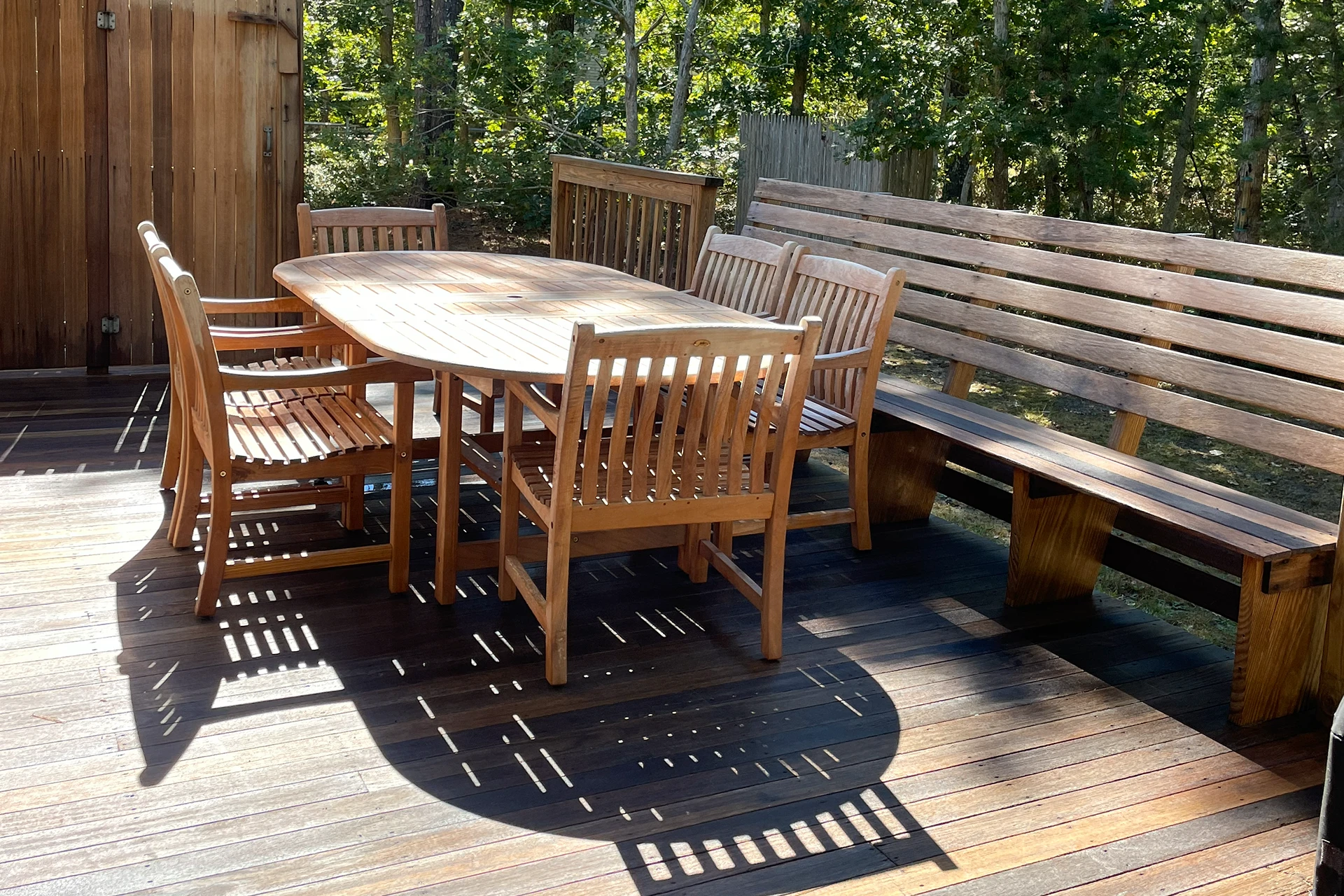 Clean Teak Furniture on Patio