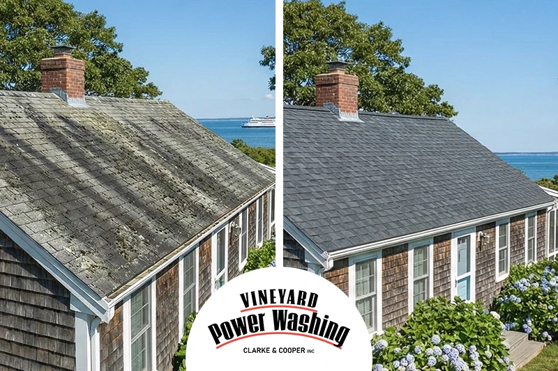 Roof with black streaks