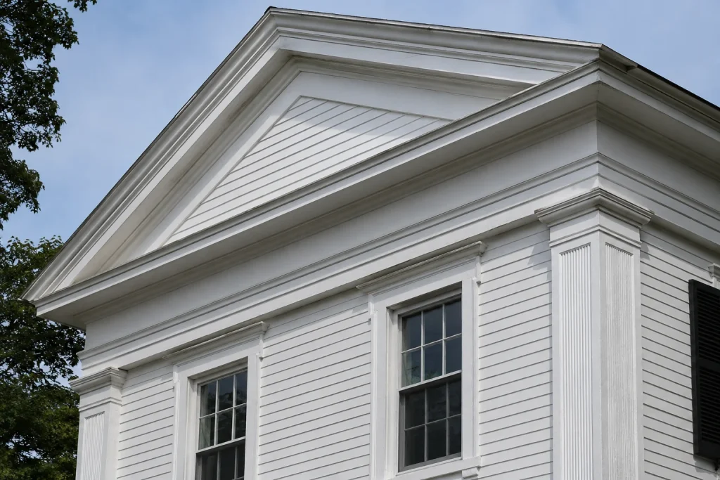 Federal and Greek Revival architecture details on a historic Edgartown home