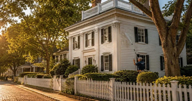 Historic whaling captain's home in Edgartown being soft washed