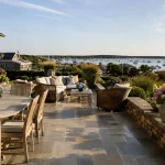 Outdoor furniture cleaning on Martha's Vineyard coastal patio teak and wicker chairs